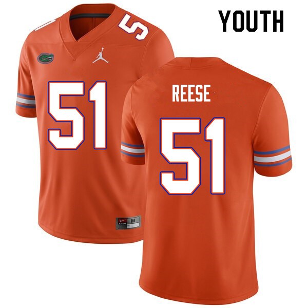 Youth #51 Stewart Reese Florida Gators College Football Jerseys Orange